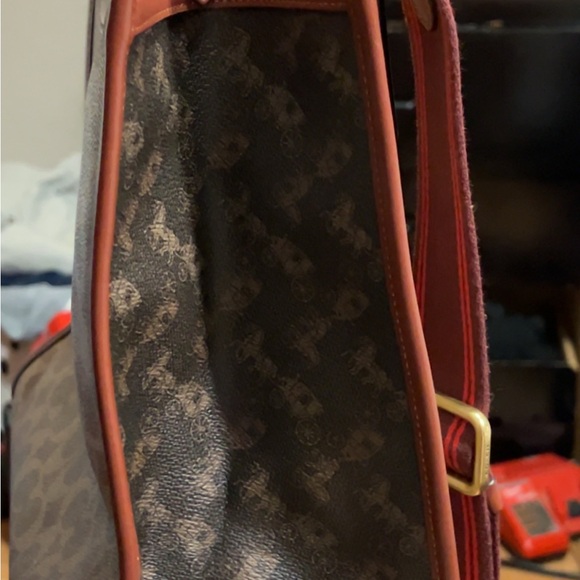 Coach Field Tote Crossbody Signature Canvas Horse & Carriage Bag Tan Truffle - Picture 8 of 12